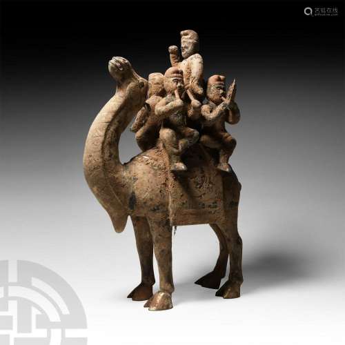 Chinese Style Camel and Musician Figurine