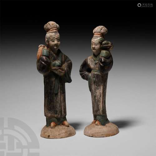 Chinese Ming Female Figure Pair