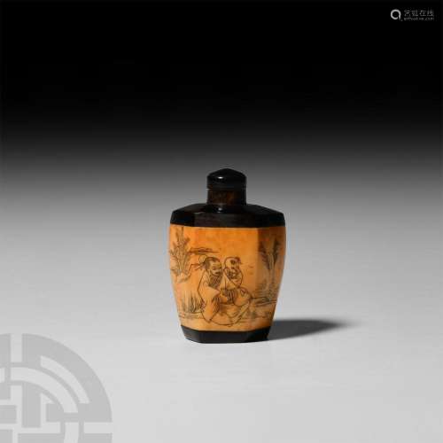 Chinese Snuff Bottle with Figural Scene