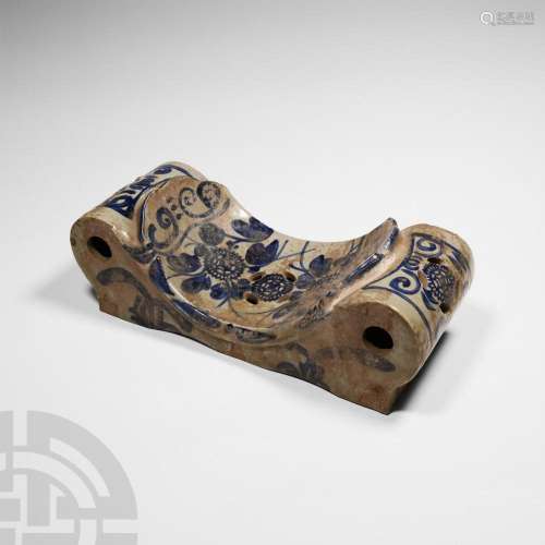 Chinese Ming Blue and White Headrest