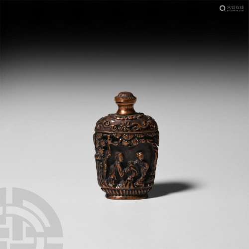 Chinese Snuff Bottle with Figural Scenes