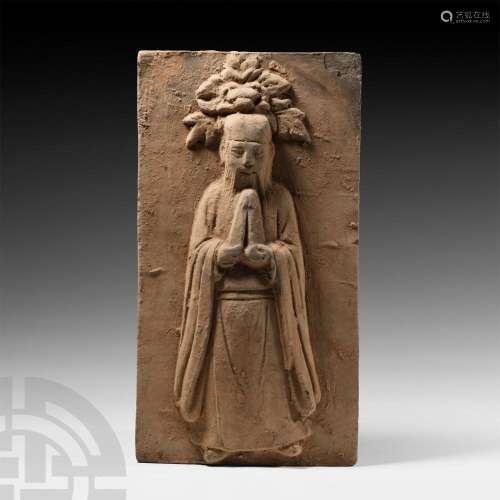 Chinese Song Figural Tile