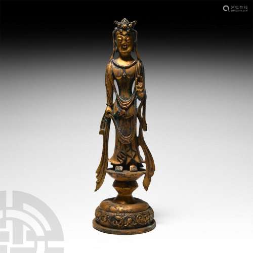 Tibetan Gilt Arya Tara Figure