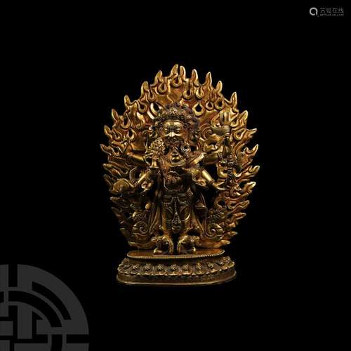 Sino-Tibetan Gilt Vajradhara Figure