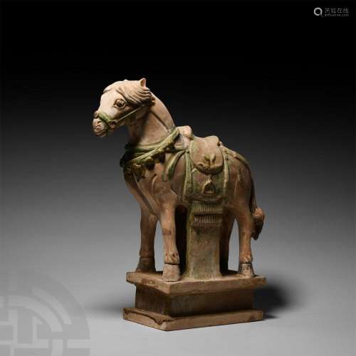 Chinese Ming Saddled Horse