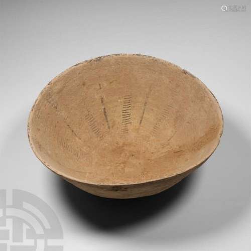 Large Indus Valley Decorated Bowl