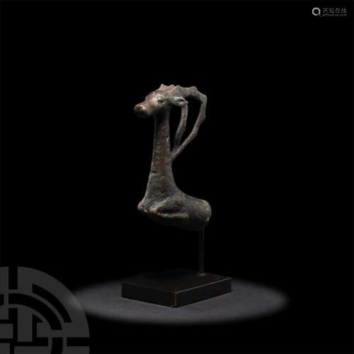 Luristan Ibex Whetstone Finial