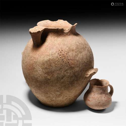 Bronze Age Ritual Vessel with Cup