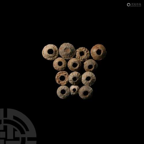 Medieval Lead Spindle Whorl Collection
