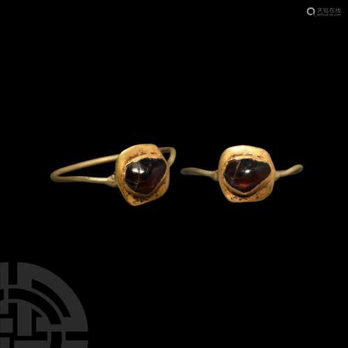 Medieval Gold and Garnet Ring