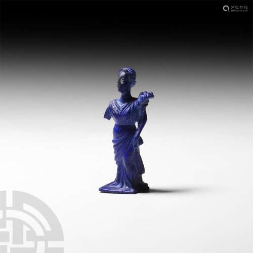 Post Medieval Lapis Lazuli Statuette of Demeter