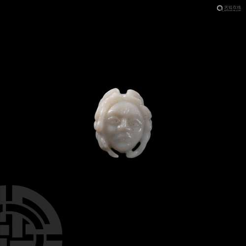 Post Medieval Glass Cameo Bust