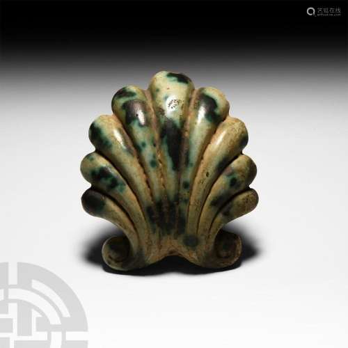 Post Medieval Glazed Palmette Shell
