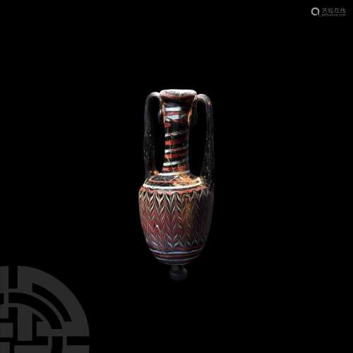 Phoenician Style Sandcore Glass Amphora