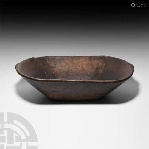 Prehispanic Inca Wooden Food Dish