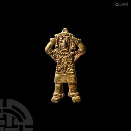 South American Gold Figural Amulet