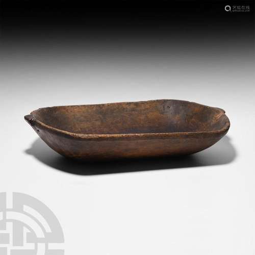 Prehispanic Inca Wooden Food Dish