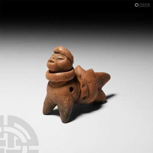 Prehispanic Figural Whistle