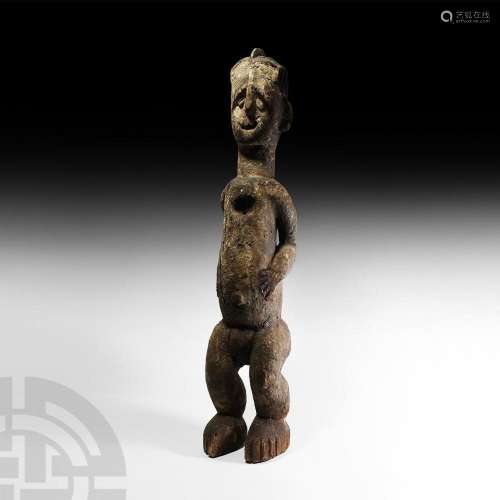 Large West African Standing Wooden Figure