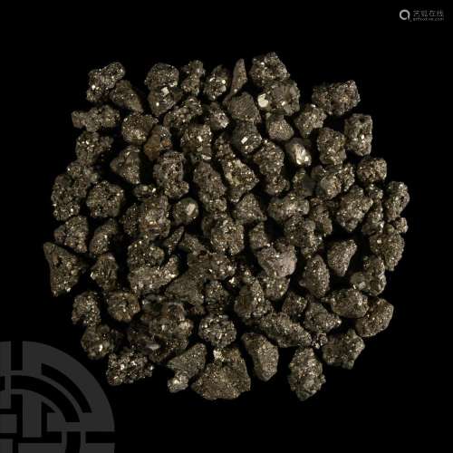100 Pyrite Crystal Nugget Clusters