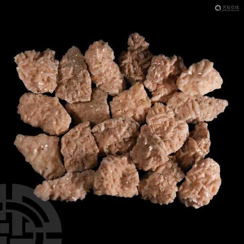 20 Pink Dolomite with Marcasite Crystal Specimens