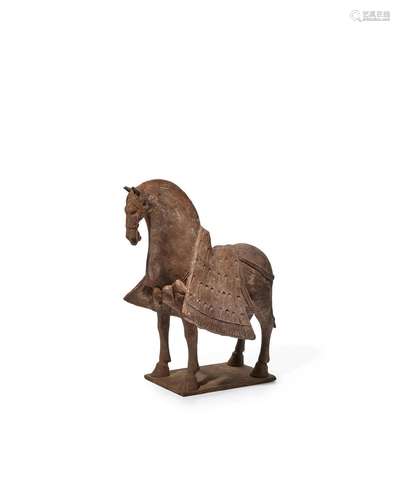 A PAINTED GREY POTTERY MODEL OF A HORSE Northern Wei dynasty...