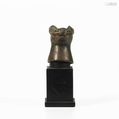 Bronze Head of a Cat
