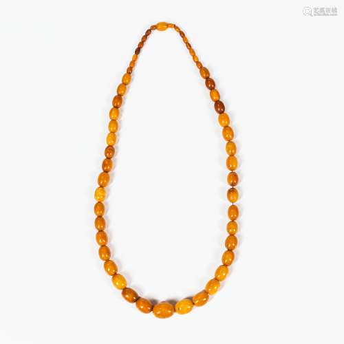 Amber Beaded String Necklace