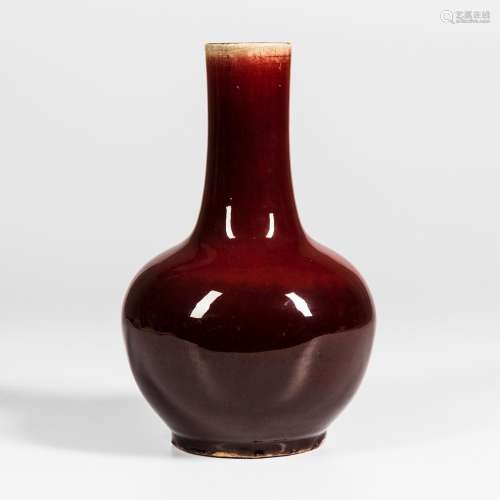 Oxblood-glazed Bottle Vase