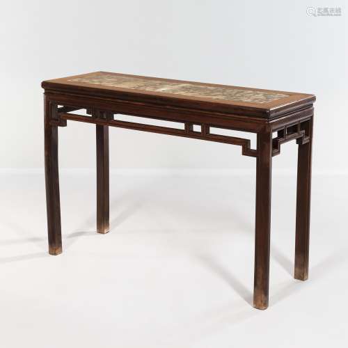 Marble-top Corner-leg Table
