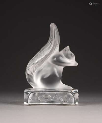 RENÉ LALIQUE GLASSKULPTUR  EICHHÖRNCHEN