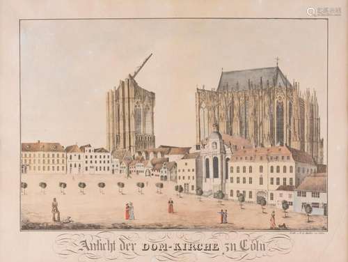 FRIEDRICH AUGUST MOTTU  ANSICHT DER DOM-KIRCHE ZU CÖLN