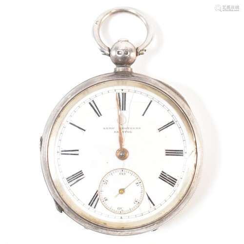 VICTORIAN SILVER HALLMARKED OPEN FACE POCKET WATCH