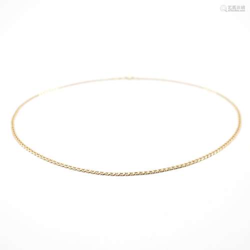 HALLMARKED 9CT GOLD CURB LINK CHAIN NECKLACE