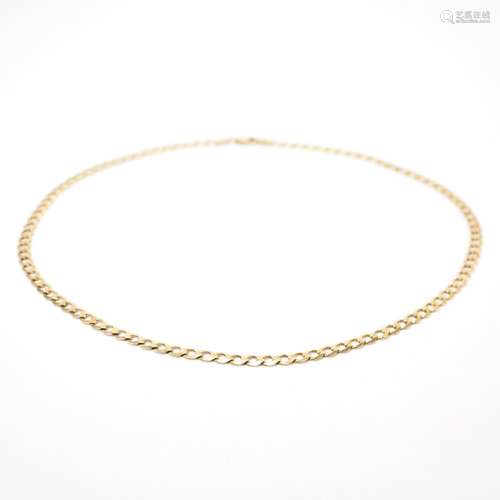 HALLMARKED 9CT GOLD FLAT LINK NECKLACE CHAIN