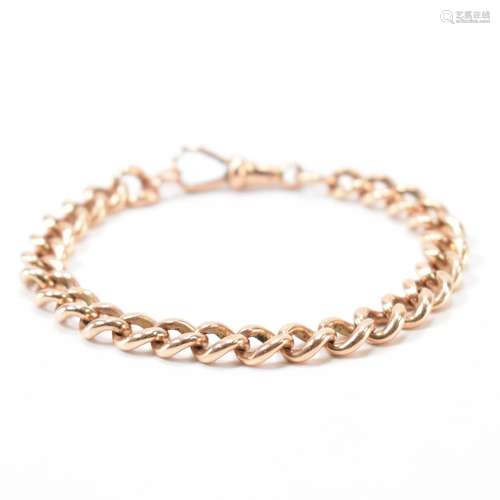 ANTIQUE 9CT GOLD CURB LINK BRACELET