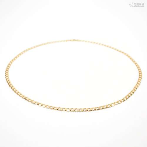 HALLMARKED 9CT GOLD CURB LINK CHAIN NECKLACE