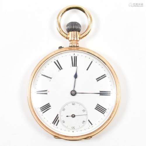 VINTAGE 14CT GOLD OPEN FACE POCKET WATCH