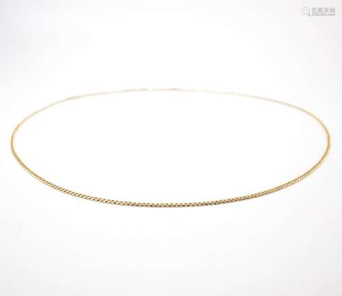 HALLMARKED 9CT GOLD FLAT LINK NECKLACE CHAIN