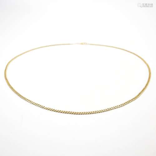 HALLMARKED 9CT GOLD FLAT LINK NECKLACE CHAIN