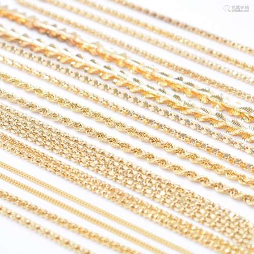 GROUP OF 925 SILVER GILT GOLD TONE CHAIN NECKLACES & BRA...