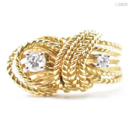 VINTAGE GOLD & DIAMOND KNOT RING