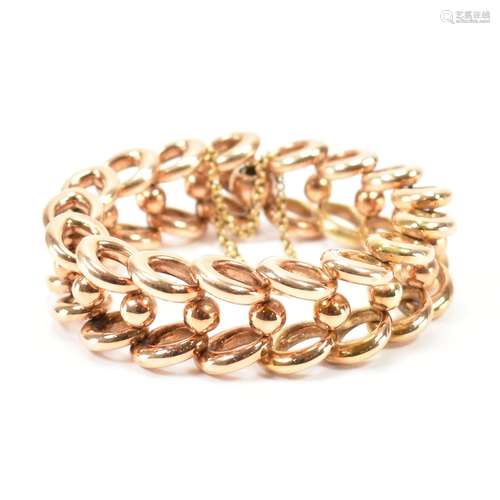 14CT GOLD FANCY LINK CHAIN BRACELET