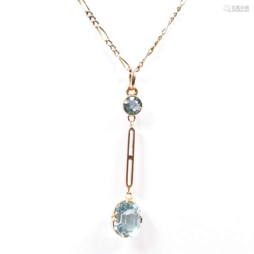 ART NOUVEAU 9CT GOLD PENDANT NECKLACE