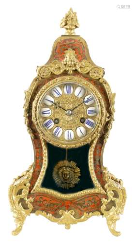 A LATE 19TH CENTURY FRENCH BOULLE WORK BRASS AND TORTOISESHE...