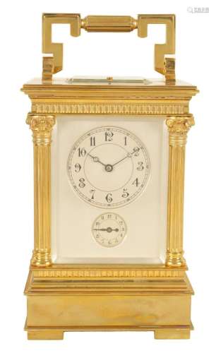 A RARE OVERSIZED LATE 19TH CENTURY FRENCH GILT BRASS WESTMIN...