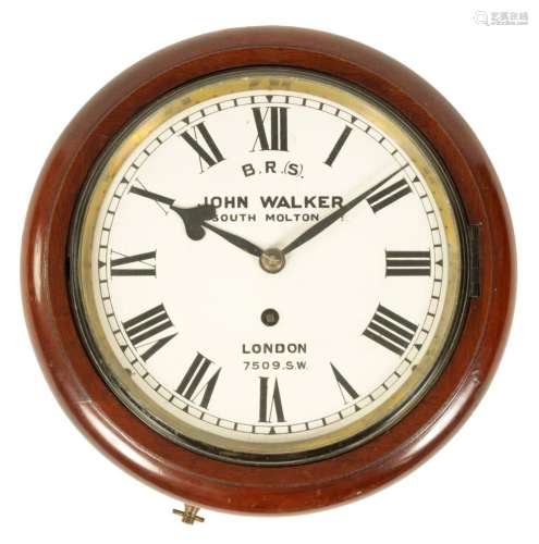 JOHN WALKER, LONDON. A LATE 19TH CENTURY 8Ó DIAL FUSEE RAILW...
