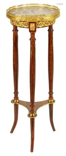 A LATE 19TH CENTURY MAHOGANY AND ORMOLU MOUNTED FRENCH JARDI...