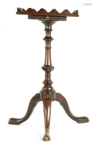 A GEORGE III MAHOGANY KETTLE STAND