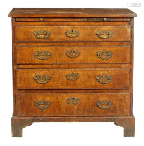 A GEORGE I WALNUT CHEST OF SMALL SIZE